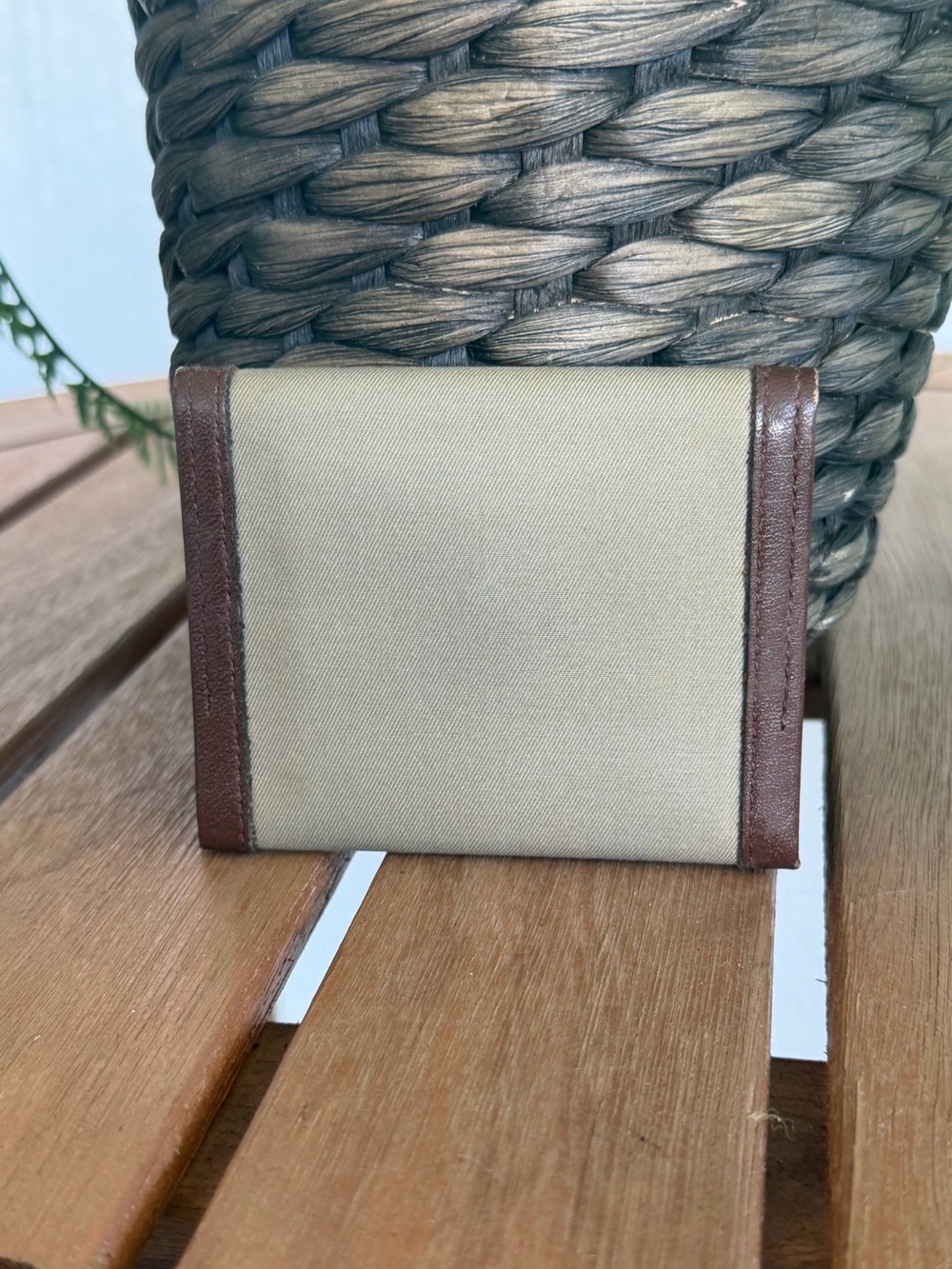 Burberrys vintage Canvas Leather Coin Purse - Picture 3 of 6